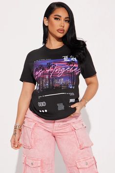 West Side Views Short Sleeve Tee - Black | Fashion Nova, Screens Tops and Bottoms | Fashion Nova