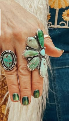 Green Turquoise Jewelry, Western Aesthetics, Turquoise Stone Jewelry, Leather Jewels, Metalsmithing Jewelry, Southwest Jewelry