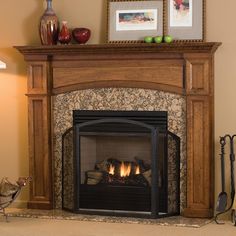 Hathaway Wood Mantel in Cherry with Provincial Stain Fireplace With Arch, Craftsman Fireplace Mantels, Arch Fireplace, Wood Mantel Shelf, Fireplace Mantel Designs, Fireplace Mantel Surrounds, Stone Mantel, Wood Mantel, Mantel Surround