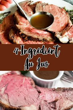 Let me show you how to make au jus using beef drippings! My recipe for au jus sauce makes the perfect pairing for beef and more. via @thesundaysupper Aujus Sauce Recipe, Aujus Sauce, Roast Beef Dishes, Simple Holiday Recipes, Au Jus Sauce, Jus Sauce, Jus Recipe, Au Jus Recipe, Beef Rib Roast