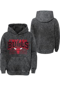 Those cold nights at the game won't keep your little Chicago fan from cheering on the team in Chicago Bulls Long Sleeve Hoodie! Give them this Chicago Bulls Youth Charcoal Back to Back Hooded Sweatshirt to keep warm in the stands. This Bulls Long Sleeve Hoodie features a screen print team graphic on mineral wash garment. Screen print team graphic, Mineral wash garment, Hood, Long sleeve, Ribbed hem and cuffs, Perfect for any young sports fan!, COTTON/POLY BLEND, 8 Casual Tops With Drawstring Hood For Fans, Winter Team Spirit Hoodie With Graphic Print, Team Spirit Graphic Hoodie For Winter, Winter Team Spirit Graphic Hoodie, Team-colored Cotton Hoodie With Graphic Print, Collegiate Hoodie With Letter Print For Fans, Collegiate Hoodie With Graphic Print For Fans, Collegiate Hoodie With Graphic Print For Fan Merchandise, Collegiate Style Hoodie With Letter Print For Fans