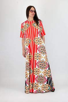 Long Loose Summer dress, Long print dress, Blue Plus Size Maxi Dress, A line Long Dress, Daywear Loose fit Dress, Red with Dark blue elements Long Dress Available Size: XS, S, M, L, XL, 2XL,3XL,4XL, 5XL, 6XL, 7XL, 8XL Made of : Lycra Viscose - suitable for summer season. Do not crease. The model wears size M - 5,6' / 170 cm CARE Machine Wash 30oC Hand Wash with warm water Medium hot iron Thank you for visiting my shop. www.EUGfashion.com e-mail: office@EUGfashion.com Multicolor Digital Print Maxi Dress, Patterned Printed A-line Dress, Multicolor Digital Print Dress For The Beach, Multicolor Digital Print Beach Dress, Beach Dress With Multicolor Digital Print, A-line Beach Dress With Vibrant Print, Spring Beach Dresses With Digital Print, Spring Beach Dress With Digital Print, Flowy A-line Maxi Dress With Lining