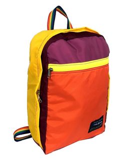 Tough Traveler | Made in USA | OTHELLO SIMPLE Backpack Yellow Nylon Backpack For Everyday Use, Multicolor Backpack With Zipper Pocket For Back To School, Multicolor Backpack With Zipper Pocket For School, Multicolor Nylon Backpack For On-the-go, Multicolor Standard Backpack With Zipper Pocket, Retro Backpack With Adjustable Strap, Student Backpack With Zipper Pocket, Multicolor Standard Backpack For On-the-go, Multicolor Standard Backpack With Zipper Closure