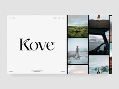 the cover of kove magazine is shown in black and white, with images of people walking