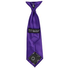 Getting your little guy dressed up is a breeze with this pre-tied dark purple clip-on tie. Its versatile color complements many school uniforms, but it's also perfect for those fancier moments Plus, it's hassle-free to wear thanks to the pre-tied clip that attaches effortlessly behind the shirt collar, no fussing with material around the neck required. By the way, for a matching family look be sure to take a look at our men's dark purple ties. Neckties and bow ties are available. You have two si Classic Purple Adjustable Suit And Tie Accessories, Purple Ties, Purple Solid Color, Family Look, Purple Tie, Color Complement, School Uniforms, Shirt Collar, Bow Ties