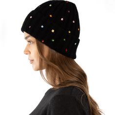 Don't miss out on our cute and colorful ribbed beanie Perfect to add a touch of fun and color to your winter outfits 100% Cashmere Care: Gentle Wash, Dry Clean or Spot Clean Only Gift wrapping available for all our pieces, just send us a quick email with your order number and we will have it beautifully wrapped for you. For any additional information, please contact us at sales@carolyn-rowan.com RETURNS: If you're unhappy with your purchase just return it within 14 days of receipt and we will ei Trendy Multicolor Winter Beanie, Winter Outfits, Cashmere, Dry Clean, Gift Wrapping, Crystals, Tags, Hats, The Originals