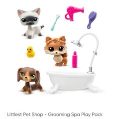 the littlest pet shop - grooming spa play pack is on sale for $ 3 99