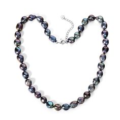 PRICES MAY VARY. QUALITY PEARL JEWELRY: Our Tahitian Pearl Necklace showcases high-luster black baroque pearls (8.0-9.5mm) on an 18-inch strand, complemented by a 2-inch extender for a versatile fit. Expertly double-knotted on silk and finished with a 925 sterling silver clasp, this piece exemplifies superior craftsmanship and timeless elegance. UNTAMED BEAUTY OF NATURE: Experience the mesmerizing allure of the ocean with our Black Baroque Pearl Necklace. Each Tahitian Saltwater Cultured Black P Black Pearls Jewelry, Black Pearl Jewelry, Natural Pearl Jewelry, Tahitian Pearl Necklace, Pearl Strands Necklace, Black Pearl Necklace, Diy Jewelry Unique, Pearl Strand, Sea Witch