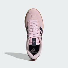 adidas VL Court 3.0 Shoes - Pink | Free Shipping with adiClub | adidas US Adidas Court, Adidas Vl Court, Skater Style, Crop Pants, Adidas Online, Cropped Pants, Adidas Women, Clean Lines, Things I Want