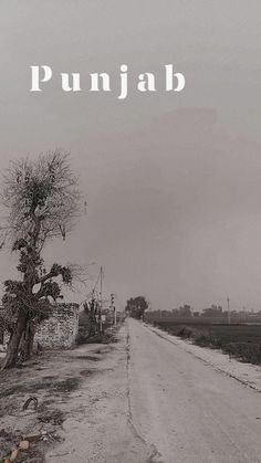 a black and white photo with the words punjab written in large letters on it