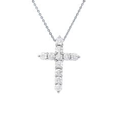 14kt White Gold Diamond Cross Pendant: 1.00cts of round diamonds Pendant Length: 1.25" Chain Length: 16" Diamond White Brilliant Cut Cross Pendant Necklace, Cubic Zirconia Brilliant Cut Cross Pendant Necklace, Brilliant Cut Cubic Zirconia Cross Pendant Necklaces, Diamond White Cross Pendant Necklace With Brilliant Cut, Diamond Cross Pendant Necklace With Prong Setting, Diamond Necklace With Vvs Clarity Cross Pendant, Brilliant Cut Cross Pendant Diamond Necklace, Brilliant Cut Diamond Cross Pendant Necklace, Fine Jewelry Diamond Necklace With Brilliant Cut Cross Pendant