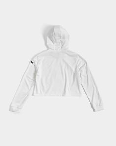 Faithfully Bold Strikethrough Women's Cropped Hoodie (White/Black) Cropped Hoodie Myrrh and Gold White Moisture-wicking Sweatshirt For Fall, White Moisture-wicking Long Sleeve Hoodie, Urban White Hoodie Top, White Athleisure Hoodie With Adjustable Hood, White Casual Moisture-wicking Hoodie, White Casual Hoodie With Moisture-wicking, White Moisture-wicking Casual Hoodie, White Urban Hooded Top, Sporty White Hoodie With Branding