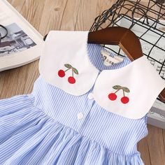 Product Title: Girls Lapel Striped Dress Sleeveless Cherry Embroidered Princess DressKeyword Tag: Bulk Toddler Socks*Pattern: Fruit*Soft Feeling & Cozy Comfortable* Available for Machine Wash as well as TumbleDry* Imported Are you look for a best quality and affordable dress? Then Girls Lapel Striped Dress Sleeveless Cherry Embroidered Princess Dress is the best one for you! The New style with amazing designs for reflect fashion vibes that will embrace you the moment you wear them. The pattern o Pattern Fruit, Backless One Piece Swimsuit, Toddler Dresses, Vintage Cherry, Socks Pattern, Warm Leggings, Toddler Socks, Fashion Vibes