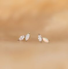 If elegance is your goal, look no further than our Opal & Diamond Marquise Studs. With their mismatched design and delicate nature, these earrings add a touch of uniqueness while still remaining classic. Give as a meaningful gift to your bridesmaids so they may all remember the special day. Material: High Quality Solid 925 Sterling Silver Finish: 18K Gold ∙ Sterling Silver Featuring ~5x2mm Marquise Opal & Diamond Gemstones Sold as a pair Part of our Opal Collection Model showcases a understated, Initial Tag Necklace, Sideways Initial Necklace, Dainty Initial Necklace, Stud Set, Diamond Gemstone, Diamond Studs, Initial Necklace, Meaningful Gifts, Solid 925 Sterling Silver