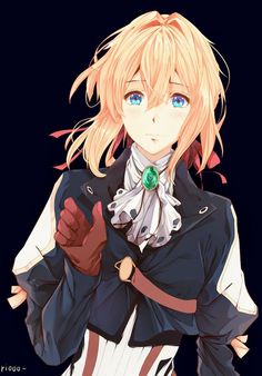 Violet Evergarden #VioletEvergarden #anime #cosplayclass Blue Eyes, Blonde Hair, Blonde, Black