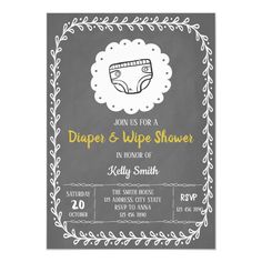 a diaper and wipe shower party card