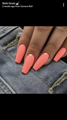 Summer Nail Color Ideas, Summer Nail Color, Nail Color Ideas, Simple Acrylic Nails, Short Acrylic Nails Designs