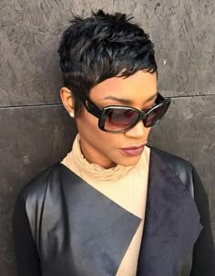 Black Hair Short Cuts, Short Sassy Hair, Sassy Hair, Pixie Styles, Pixie Hair, Short Black Hairstyles, Penteado Cabelo Curto, Short Pixie Cut, Cute Hairstyles For Short Hair