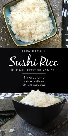 how to make sushi rice in your pressure cooker - step by step instructions