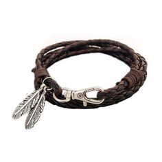 PRICES MAY VARY. Item type:  Bracelet Material:Alloy/ Leather Length£ºAdjustable Gender: Men Style: Trendy weight£ºaboout 12g We are committed to providing  the best jewellery and the best customer service. If you have any order problems, please contact us and we will do better£¡ Mens Bracelets, Black Bracelet, Clasp Bracelet, Braided Bracelet, Mens Leather Bracelet, Black Bracelets, Bracelet For Men, Bracelet Clasps, Punk Style