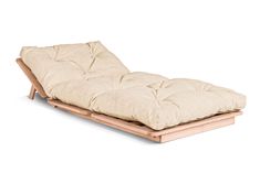 a futon bed is shown on a white background with no people around it,