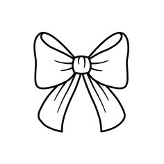 a black and white drawing of a bow