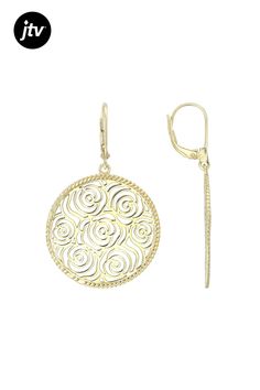 Indulge in the whimsical beauty of our Artisan Collection of Turkey��� Rose Filigree Earrings! Crafted with delicate detail and a touch of romance, these earrings feature a lovely motif of roses that will add an elegant charm to any outfit. The 18K Yellow Gold over Sterling Silver brings warmth and luxury to your look. Measuring at 1.79 inches in length and 1.08 inches in width, they dangle gracefully from leverback closures for easy wear throughout the day or night. Let these stunning earrings Gold Rose Flower Earrings, Elegant Gold Rose Flower Earrings, Gold Earrings With Roses, Elegant Rose Gold Earrings With Roses, Rose Gold Flower Earrings With Roses, Wedding Rose Earrings, Rose Flower-shaped Elegant Earrings, Formal Rose Design Drop Earrings, Elegant Rose Flower-shaped Earrings