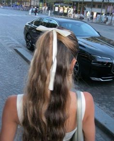 Ribbon Hairstyle, Hair Stylies, Hairstyles For School, Aesthetic Hair, Bella Hadid, Trendy Hairstyles, Hair Day, Pretty Hairstyles, Summer Hairstyles