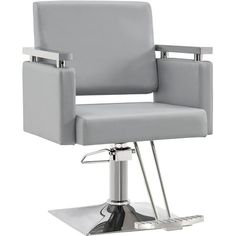 the modern styling chair is upholstered and ready to be used in any salon