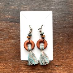 Wooden Bead Earrings! Never Worn! Bundle And Save! Brown Beaded Drop Earrings For Beach, Wooden Bead Earrings, Wooden Bead Jewelry, Diy Beaded Jewelry, Stuff To Make, Beaded Jewelry Diy, Bead Jewelry, Wooden Jewelry, Bead Earrings