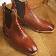 R.M. Williams Boots in Burnished Cognac Western Style Brown Chelsea Boots With Goodyear Welt, Western Brown Goodyear Welted Chelsea Boots, Brown Goodyear Welted Western Chelsea Boots, Western Style Brown Goodyear Welted Chelsea Boots, Brown Oiled Leather Chelsea Boots With Leather Sole, Elegant Brown Chelsea Ankle Boots, Elegant Brown Bridle Leather Boots, Luxury Chelsea Boots With Leather Lining, Elegant Brown Chelsea Boots With Leather Sole