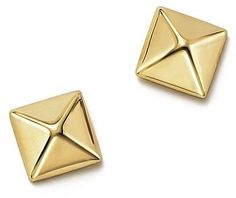 Bloomingdale's 14K Yellow Gold Small Pyramid Post Earrings - 100% Exclusive Formal Yellow Gold Diamond-shaped Earrings, Elegant Yellow Gold Studs For Gift, Elegant Yellow Gold Studs As Gift, Exclusive Jewelry, Simply Beautiful, Pyramid, Post Earrings, Jewelry Accessories, Buy Online