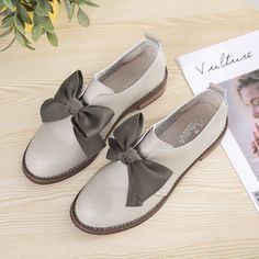 Cute Casual PU Leather Fashion Shoes with Bow on Storenvy Boots With Bows, Bow Wedding, Work Place, Traditional Attire, Couture Jewelry, Big Bow, Modern Trend, International Fashion, Online Fashion Stores