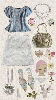 Style Nanda, Rain Spring, Feminine Fits, Ocean Swim, Japan Outfits, Soft Clothing, Shoujo Girl, Aesthetic Fits, Blue Rain