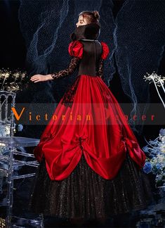 Wine Red Vampire Queen Cosplay Fancy Dress Medieval Renaissance Historical Victorian Period Costume   Condition: Brand New  Color: amp;nbsp; As Picture  Material: Satins And Lace  Silhouette: Ball Gown  Sleeve Length: Short Sleeve  Dresses Length:Floor-Length  Neckline: Square-Collar  Decoration: Lace  Style: Vintage   Includes: Dress    amp;nbsp; Dress For Masquerade Party, Masquerade Party Dresses, Gothic Victorian Dresses, Red Vampire, Dress Medieval, Queen Cosplay, Red Ball Gown, Ball Gown Prom Dresses, Red Gothic