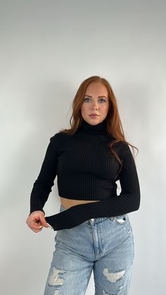 The Kora Top. Introducing the Kora Top, Style Details: -ribbed material -long sleeve turtleneck style -available in black or grey Model Measurements: Model is wearing a size Small Black Ribbed Long Sleeve Turtleneck, Black Ribbed Turtleneck For Winter, Black Ribbed Turtleneck For Fall, Fall Black Turtleneck With Ribbed Neckline, Stretch Turtleneck With Ribbed Cuffs, Trendy High Neck Stretch Sweater, Spring Black Stretch Turtleneck, Black Stretch Turtleneck For Spring, Spring Stretch Black Turtleneck