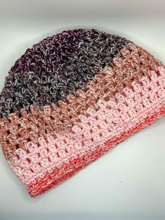 Large Boho style beanie. Made with 100% acrylic yarn. Made for head circumferences 23-25 inches.  This beanie is very soft and of a medium thickness. It is lightweight enough to be worn in all seasons.  Hand wash only. Air dry. Acrylic Beanie Hat, Lightweight Beanie Cap One Size Fits Most, Adjustable Acrylic Beanie Cap, One Size Acrylic Yarn Beanie Cap, Adjustable Acrylic Beanie, Adjustable One-size Acrylic Beanie, Acrylic Yarn Beanie Hat, One Size Fits Most, Acrylic Yarn Beanie Hat, Fitted Warm Hat Made Of Acrylic Yarn