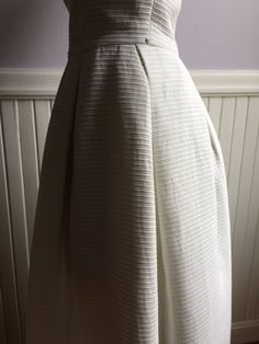 "Simply elegant white gown designed by Harry Keiser, I believe to be in the late 50's early 60's. Size 10 ( vintage 1960's sizing). Would make a lovely alternative wedding dress or formal for a 'black and white' affair. The simplicity of this dress makes it a show stopper with its square cut neckline. Totally lined with a net crinoline underneath. I believe at one time it might have had an added waist band as there are snaps and hook and eye placements in the front. I personally saw it with a wi Elegant White Gown, Alternative Wedding Dress, Wedding Dress Vintage, Alternative Wedding Dresses, White Gown, Providence Ri, White Gowns, Alternative Wedding, Square Cut