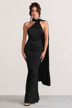 Make the most of every occasion in our beautiful Mademoiselle maxi dress. With a feminine asymmetric scarf neck that elegantly falls down the super feminine cowl back detail, this dazzling black satin design is pure sophistication. You will look stunning with this gorgeous design at your next VIP party, black-tie event or gala on your agenda. Add the latest trends to your wardrobe with our statement party season dresses.Features- Asymmetric scarf neck- Backless design- Cowl back detail- Premium satin fabricSizing & FitModel is 5’8 and wears UK size 8 / US size 4Product InformationDesigned exclusively by Club L LondonFully lined and with no stretchSatin fabric (100% Polyester)Length from top of shoulder to hem: 158cmSKU: CL127576 Champagne Bars, Dining Garden, Satin Design, Stretch Satin Fabric, Club L London, Backless Maxi Dress, Alfresco Dining, Beautiful Maxi Dresses, Black Tie Gala