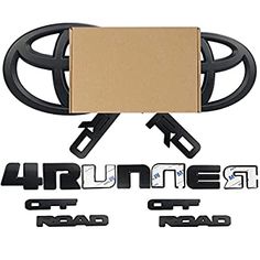 a cardboard box with two black handles and the words, 4runners on it