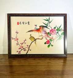 Vintage Silk and Hand Embroidery Designed Framed Artwork, such gorgeous colors! ✦ Excellent vintage condition ✦ 20.5"X15" TERMS AND CONDITIONS Please be sure to look at all the photos of this used vintage listing. Vintage is PRE-LOVED so there may be scratches, marks or wear. I will list any and all damage/chips/cracks etc in the listing that I see on the item BEFORE shipping, don't hesitate to contact me if you have any questions.  All sales final. No returns or refunds. If an item is damaged d Framed Embroidery Wall Art, Embroidery Wall Art, Embroidery Wall, Framed Embroidery, Hand Embroidery Design, Handmade Home Decor, Handmade Home, Vintage Silk, Embroidery Art