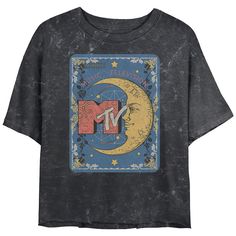 She'll love the look and feel of this Juniors' MTV Tarot Card Moon Crop Top Graphic Tee. She'll love the look and feel of this Juniors' MTV Tarot Card Moon Crop Top Graphic Tee. FEATURES Crewneck Short SleevesFABRIC & CARE Cotton Machine wash Imported Size: Large. Color: Black. Gender: female. Age Group: kids. Tarot Card Moon, Moon Crop Top, Sun Drawing, Top Graphic Tees, Moon Child, Hot Weather, Tarot Card, Comfy Outfits, Tarot Cards