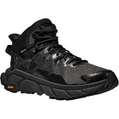 HOKA's newest hiking boot, the Trail Code GTX helps us tread more lightly on the trail and on the planet with its lightweight build and extensive use of recycled materials. The Trail Code is max cushioned like other HOKA hiking boots while having a more sneaker-like build than the Anacapa and using a new foam that's both responsive and super-cushy to both hold up to hiking and keep our hiking feet content. Weighing less than two pounds per pair, this light hiker doesn't slow us down, but it's Hoka Hiking Boots, Outdoor Research, Hiking Boot, Backpacking Travel, Wet Weather, Coral Blue, The Trail, Gore Tex, Recycled Materials