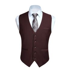 Formal Suit Vest - BROWN Mens Vest Outfits Formal, Men Vest Outfits, Business Suit Vest, Business Vest, Wedding Vest, Formal Suit, Graduation Ceremony, Valentines Day Birthday, Formal Suits