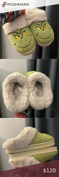 AE Grinch Slippers Grinch Slippers, Grinch Shoes, Christmas Sweatshirt Ideas, Grinch Pajamas, Grinch Stuff, Diy Phone Case Design, Crocs Fashion, Xmas Wallpaper, Shoes Outfit Fashion