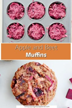 beet muffins in a muffin tray and on a counter separated by text box with recipe name Blw Beets, Beets Baby Food Recipe, Beet Muffins For Kids, Beet Pancakes For Kids, Meals With Beets, Beet Meals, Canned Beets Recipe Ideas, Baby Beets Recipe, Vegan Beet Recipes