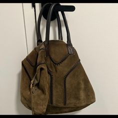 Used. See Pic For Details Bags Ysl, Saint Laurent Bags, Suede Bag, Yves Saint Laurent Bags, Soft Colors, Large Bags, Yves Saint Laurent, Saint Laurent, Bag Lady