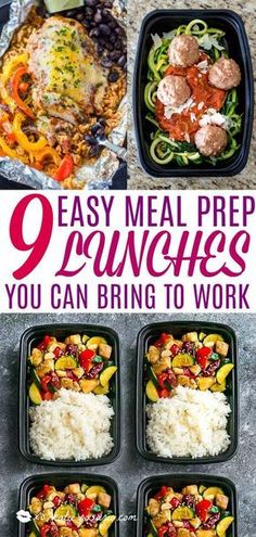 Easy Meal Prep Lunches, Meal Prep Lunches, Meal Prep Lunch, Prep Lunch, Work Meals, Paleo Lunch, Prepped Lunches, Post Workout Food, Make Ahead Meals