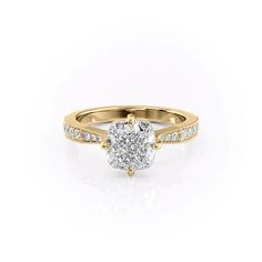 The Rebecca YG CU Cushion Cut Moissanite, Colored Engagement Rings, Lab Diamond Engagement Ring, Types Of Diamonds, Rose Gold Wedding Bands, Moissanite Wedding Bands, Jewelry Online Shopping, Rose Gold Diamonds, Designer Engagement Rings