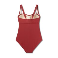 Flaunt your glamorous style at the beach or pool by wearing the Twist-Front Square Neck Classic One-Piece Swimsuit with Tummy Control from Kona Sol™. This tummy-control swimsuit features a twist design at the bodice for a classy touch, while the wide adjustable straps elevate the look. Made with a mix of soft and stretchy fabric, this one-piece swimsuit offers flexible comfort both in and out of the water, and it comes with sewn-in cups for confident wear. Kona Sol™: Made for your day in the sun Lined Tankini For Sunbathing During Beach Season, Stretch Lined Swimwear For Vacation, Underwire Lined Tankini For Beachwear, Sleeveless Lined Swimwear For Sunbathing, Sleeveless Lined Swimwear For Pool, Sleeveless Swimwear With Lined Body For The Pool, Fitted Tankini For Swimming With Lined Body, Fitted Tankini With Lined Body For Swimming, Stretch Underwire Lined Tankini